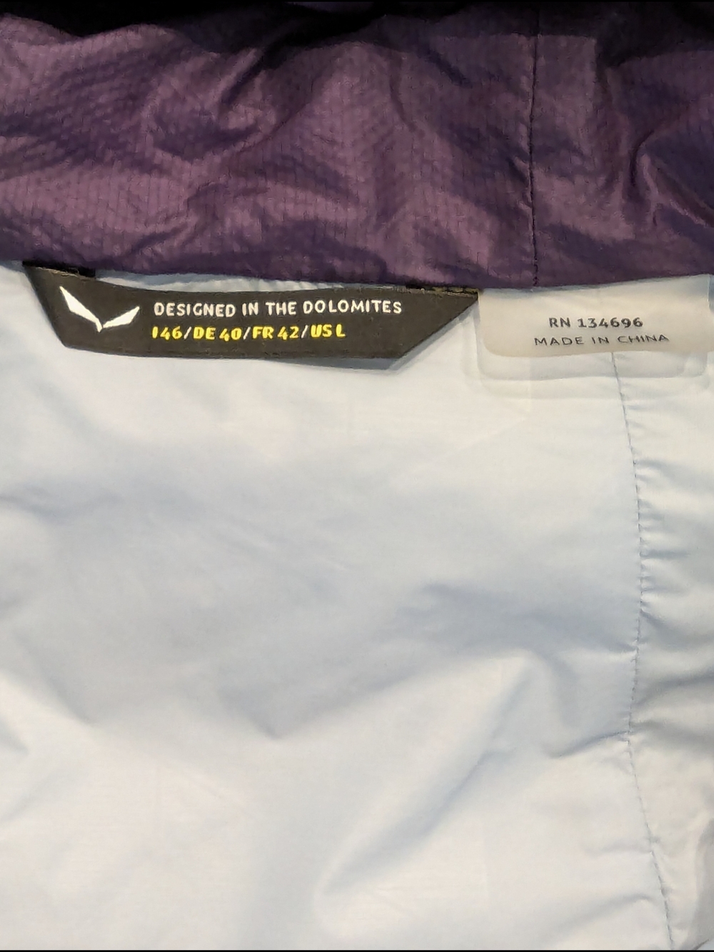 Women's Purple TirolWool Insulated Hoodie - Picture 6 of 7